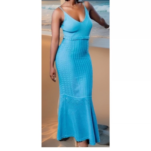 HOUSE OF HARLOW 1960 MAXI CROCHET DRESS (a264) - Picture 1 of 14